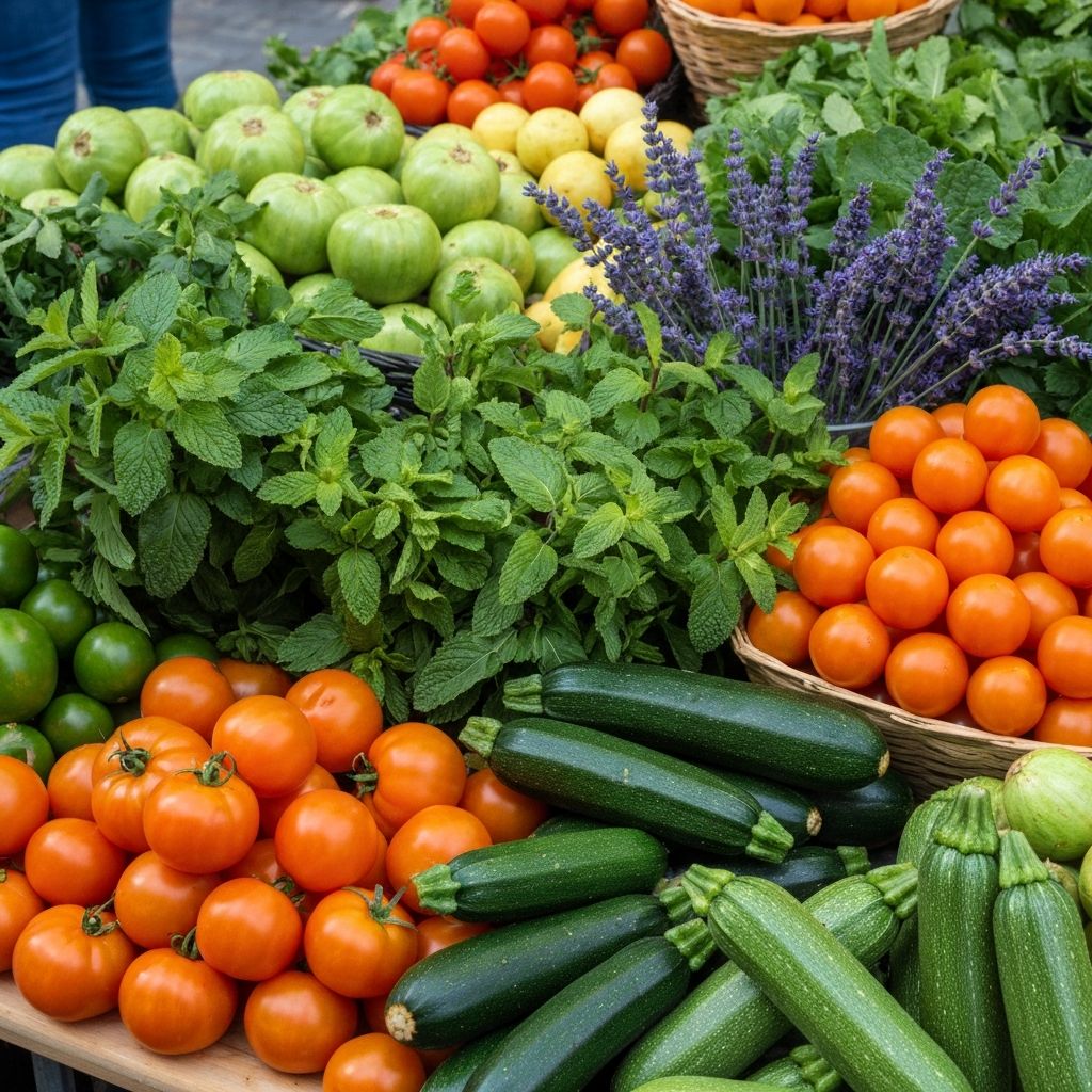 Kuriozna selekcija svježeg organskog voća na sunčanoj hrvatskoj tržnici, premijumni stil hrane